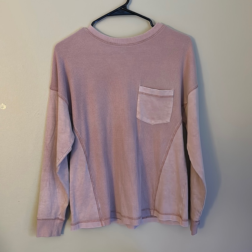 Pink sweatshirt two toned